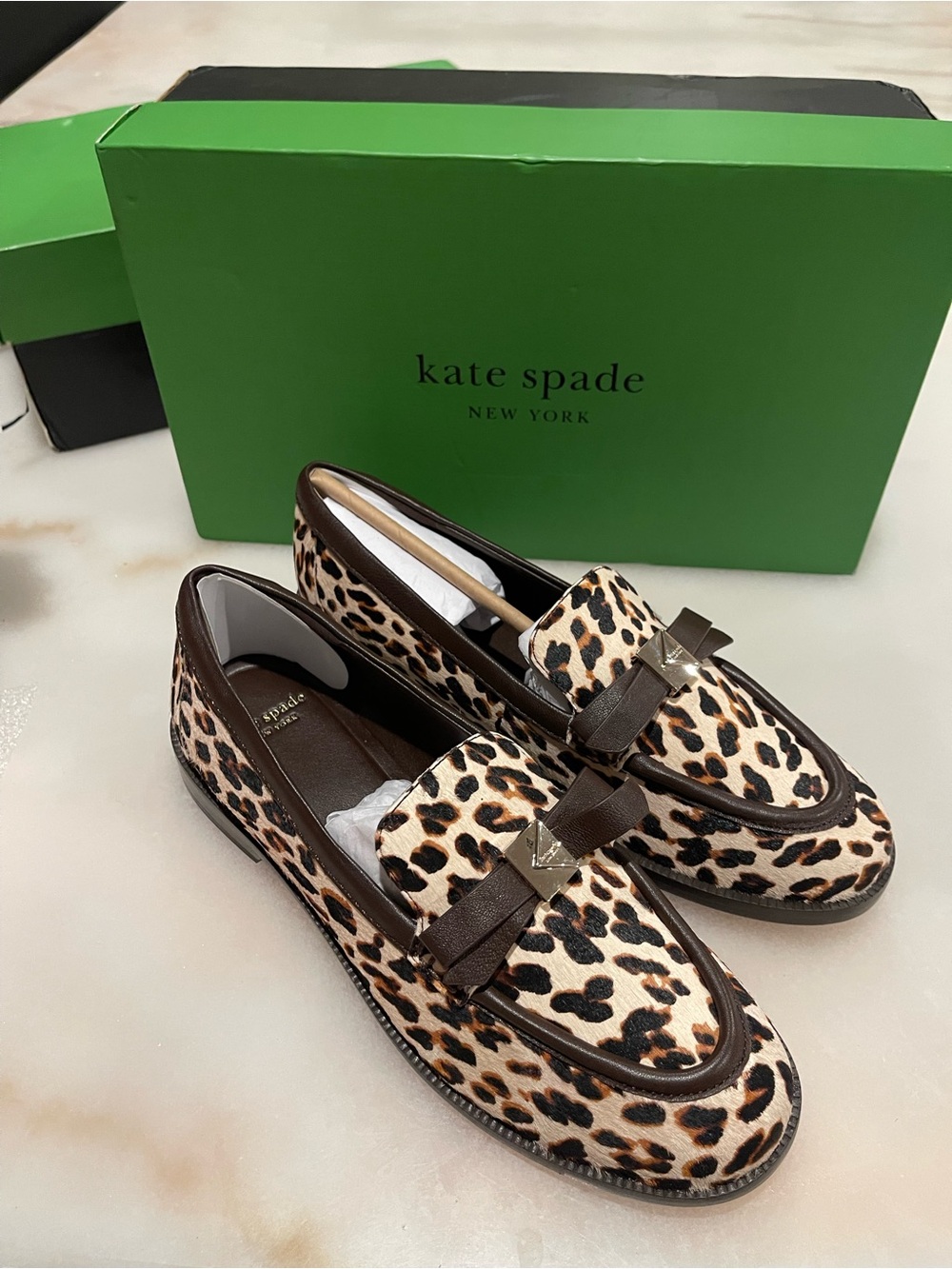 kate spade Leopard Print Ballet Flats in Black and Brown